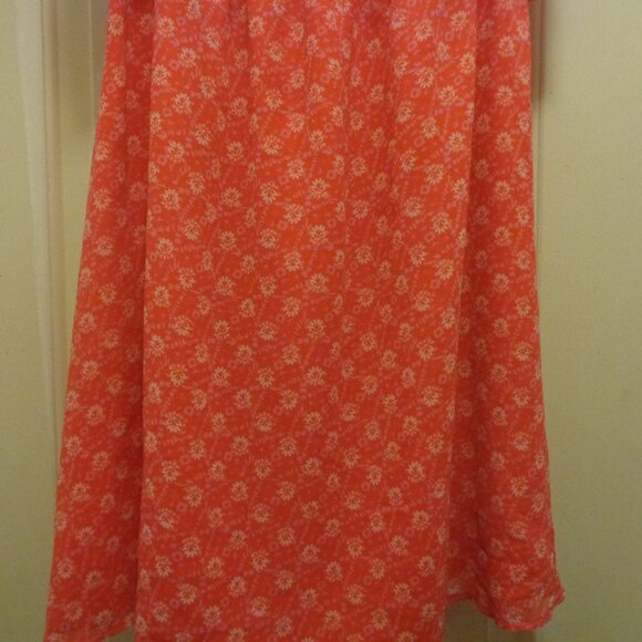 TANGERINE DREAM & WHITE OFF SHOULDER MINI DRESS M - Picture 7 of 9